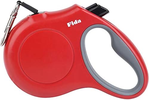 Fida Retractable Dog Leash, 16 ft Dog Walking Leash for Small and Medium Dogs up to 44lbs, 360° Tangle-Free, Red