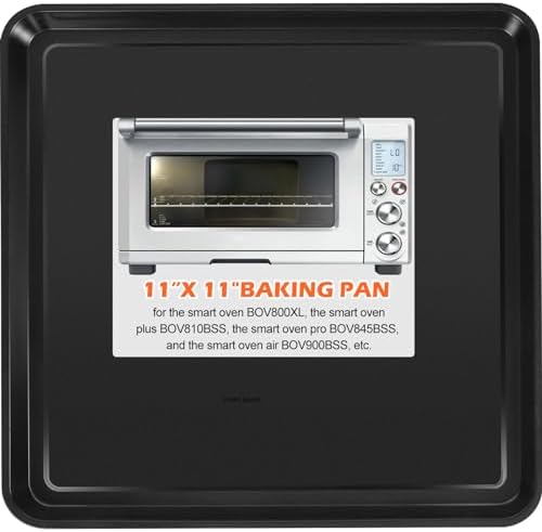 Toaster Oven Pans and Trays 11" × 11", Broiler Pan for Oven Nonstick Baking Tray for Toaster Oven Accessories, Replacement Compatible with Breville Smart Oven BOV800XL, BOV810BSS, BOV845BSS, BOV900BSS
