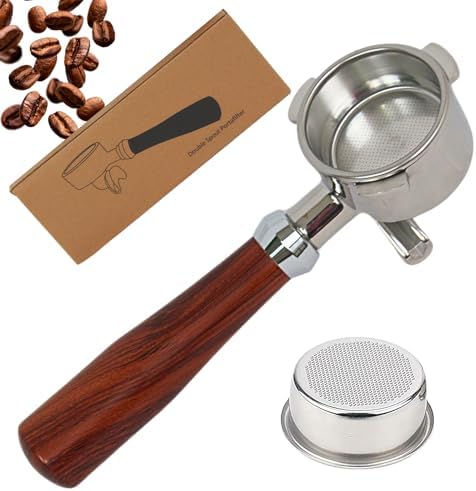 Espresso Portafilter 54mm Double Spout Compatible with Breville Bambino Plus (BES500) Infuser (BES840XL) 54mm Breville Barista Series-ABS Handle - Stainless Steel Filter Basked Included