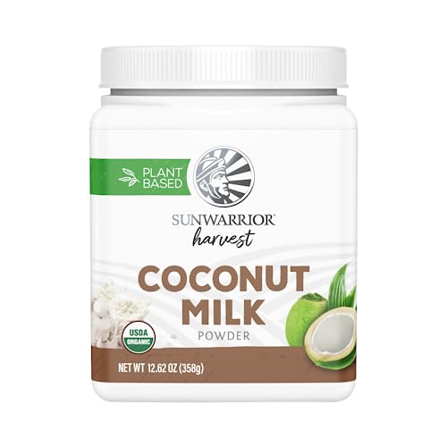 Organic Coconut Milk Powder with MCT | Coffee Creamer Alternative Raw Keto Paleo Gluten Free Sugar Free Diary Free Shelf Stable | Coconut Powdered Milk 358 G 179 SRV Organic Harvest by Sunwarrior