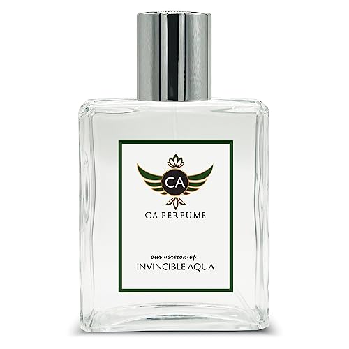 CA Perfume Impression of Paco Invincible Aqua For Men Replica Fragrance Dupes Eau de Parfum Spray Bottle 3.4 Fl Oz/100ml-X1