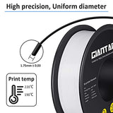 GIANTARM 3D Printer Filament, White Pla Filament, 1Kg(2.2lbs) Spool, 1.75mm Dimension Accuracy +/- 0.03mm, 3D Printing Filament