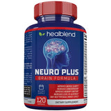 Neuro Plus Brain & Focus Formula - Nootropic Brain Booster Supplement, Supports Brain Health, Mental Clarity & Focus - Enhances Concentration & Mental Energy – 120 Capsules