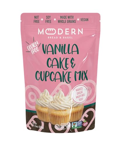 Modern Bread & Bagel Gluten-Free Vanilla Cake, Cupcake & Muffin Mix | Certified Gluten Free | Nut Free | Non-GMO | Vegan Friendly | Kosher - 11.5 oz. (1 Pack)