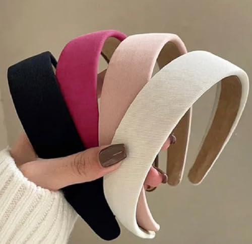 Headbands for Women Non Slip Trendy Valentine's Day Headbands for Women's Hair 1 inch Wide Cute Headbands for Girls, Pink Head Bands Elastic Hair Bands for Women's Hair Fashion Women Hair Accessories