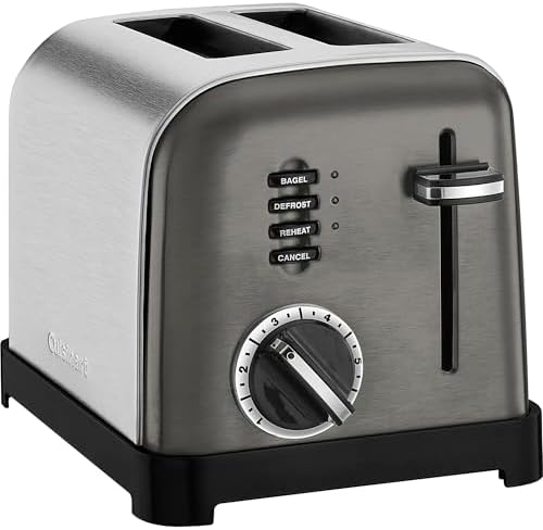 Cuisinart CPT-160BKS 2-Slice Metal Classic Toaster, Stainless Steel/Black