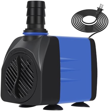 AQUANEAT Small Fountain Pump, 480 GPH Submersible Water Pump for Aquarium Fish Tank, Outdoor Water Fountain, Hydroponics, Pond