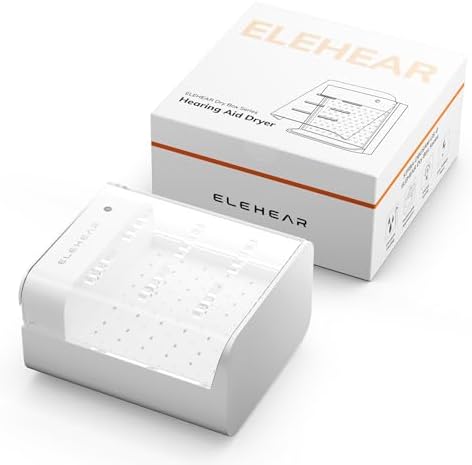 Hearing Aid Dryer and Dehumidifier, Removes Moisture, Sweat, and Dust from Hearing Amplifiers, Earbuds