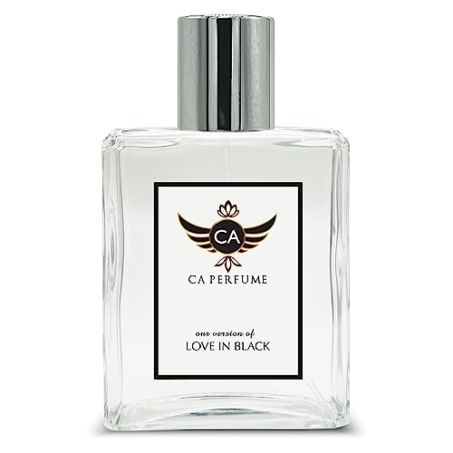 CA Perfume Impression of Love In Black For Women Replica Fragrance Dupes Eau de Parfum Spray Bottle 3.4 Fl Oz/100ml-X1