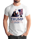 Trump Fist Pump Shot At T-Shirt, Trump Assassination Shirt, Trump Shooting T-Shirt, Never Surrender, Republican Shirt, President Trump Shirt, Trump 2024,Trump Shot Photo T-Shirt,You Missed Shirt