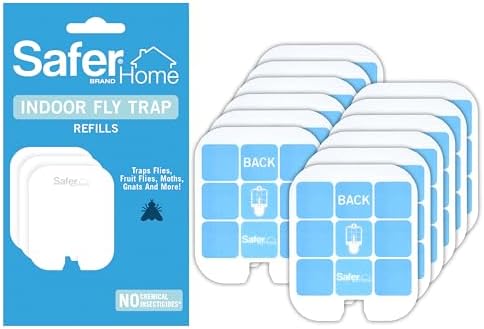 Safer Brand Home SH512 Indoor Plug-in Fly Trap Refill Pack of 12 Glue Cards for SH502 Indoor Fly Trap