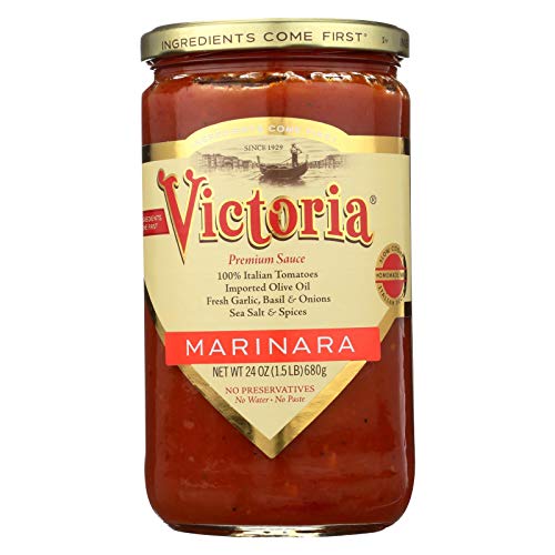 Victoria, Low Sodium Marinara Sauce , 24 OZ (Pack of 6)