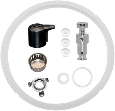 Replacement Part Set for Instant Pot Duo 5, 6 Quart Qt IP-DUO50 IP-DUO60, Include Sealing Ring, Stem Release Valve and Handle, Float Valve Seal Anti-Block Shield - 10 Packs