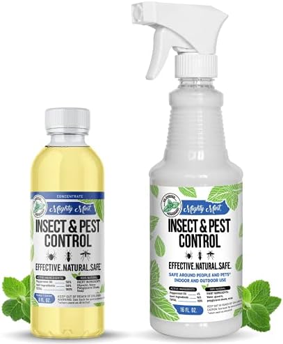 Mighty Mint Peppermint Oil Insect & Pest Control Spray with Concentrate - Makes 1 Gallon