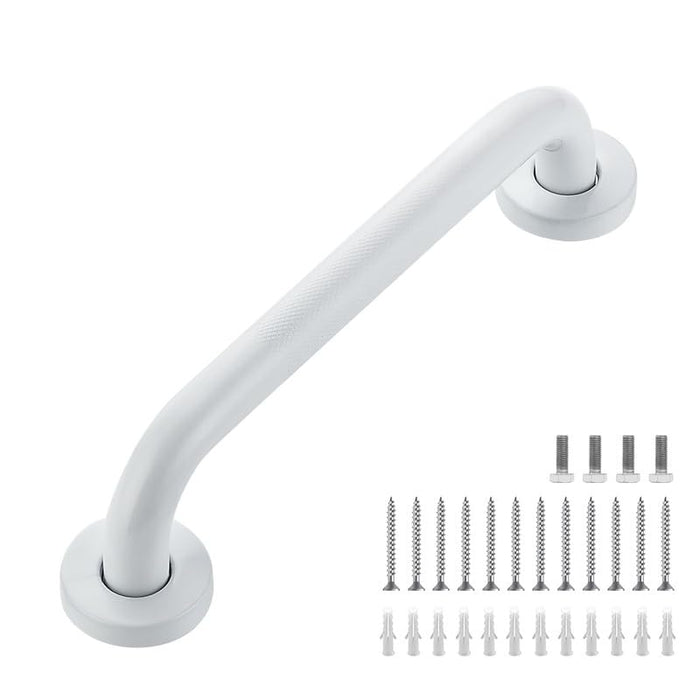 Grab Bars for Shower, 1 Pack 12-Inch Anti Slip Shower Handles for Elderly, Safety Shower Grab Bar, Stainless Steel Handicap Grab Bars for Bathroom (White 1" Diameter)