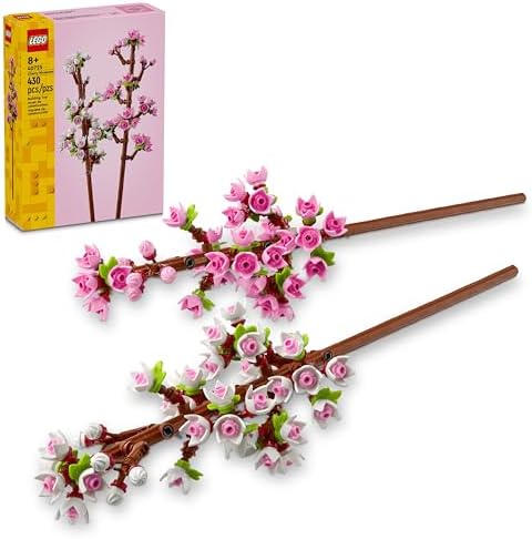 LEGO Cherry Blossom - Building Toy for Kids, Girls & Boys, Ages 8+ - Artificial Cherry Blossom Decor for Home & Display - Gift for Valentines Day for Her & Him - 40725