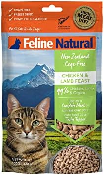 Feline Natural - Grain-Free Freeze Dried Cat Food - Chicken & Lamb, 3.5oz