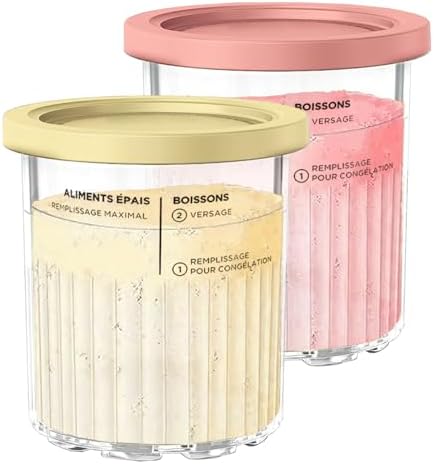Premium 24 oz. Pint Containers for Ninja Creami Deluxe - 2 Pack | NC500, NC501 Series Compatible | BPA-Free, Dishwasher Safe