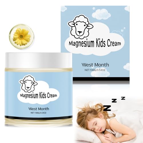 2Pcs Magnesium Lotion for Kids, Juniors Bedtime Lotion By 8 Sheep Kids, Magnesium L otion For Sleep, Gentle Natural Calming Cream for Restful Sleep, Relaxation (200g/7.06oz)