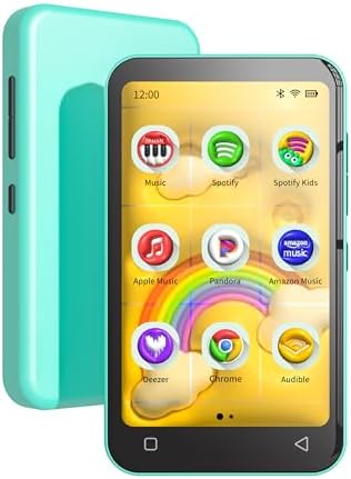 TIMMKOO 80GB Kids MP3 Player with Bluetooth, Parental Controls, Pre-Installed Spotify, Spotify Kids, Audible, 4" WiFi MP3 MP4 Music Player Up to 1TB (Blue)