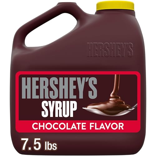 HERSHEY'S Chocolate Flavored Syrup Bulk Jug, 7 lb 8 oz