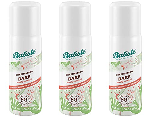 Batiste Dry Shampoo Bare Mini Travel Size 1.6 oz (Pack of 3)