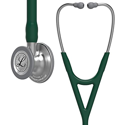 3M Littmann Cardiology IV Diagnostic Stethoscope, 6155, More Than 2X as Loud*, Weighs Less**, Stainless Steel Chestpiece, 27" Hunter Green Tube