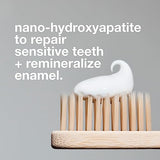 DAVIDS Fluoride Free Nano Hydroxyapatite Toothpaste for Remineralizing Enamel & Sensitive Relief, Whitening, Antiplaque, SLS Free, Natural Peppermint, 5.25oz