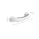 Delta Faucet DF509-SG1 Wall Mounted 9" Designer Assist Bar with Soft Grip in White