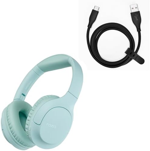 TOZO USB-C to USB-A Charging Cable New Version Bluetooth 5.4 Headphones, ENC Call Noise Cancelling with Mic Over Ear Wireless Headset