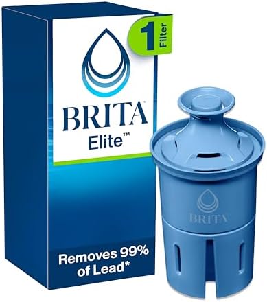 Brita Elite Water Filter Replacement for Pitchers and Dispensers, NSF Certified to Remove 99% of Lead, 1 Count (Pack of 1), Blue