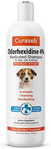 Curaseb Chlorhex 4% Shampoo for Dogs & Cats, Vet Strength Formula, 8oz