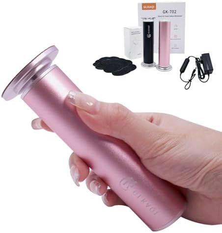 4.8IN Longer Electric Foot Callus Remover, Professional Aluminum Callus Remover for Feet with 80pcs Sandpaper Discs, Stepless Speed Control Pedicure Tools for Dead Skin Calluses (Rose Pink)