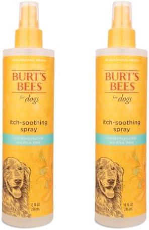 Burt's Bees for Pets Dogs All-Natural Itch Soothing Spray with Honeysuckle | Best Anti-Itch Spray For All Dogs And Puppies With Itchy Skin | 10 Ounces - Pack of 2