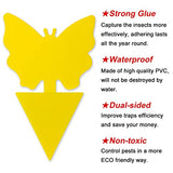 60PCS Yellow Sticky Traps, Dual-Sided, for Capturing Insects Like Gnats, Fruit Flies, Aphids