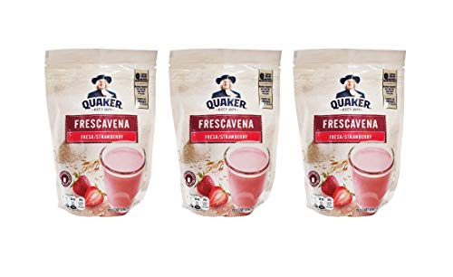 Quaker Frescavena Fresa (Strawberry) Oat Beverage Mix (3 Pack, Total of 33.3oz)