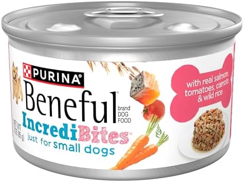 Beneful Purina Small Breed High Protein Wet Dog Food, with Gravy, Incredibites with Real Salmon - (Pack of 12) 3 oz. Cans