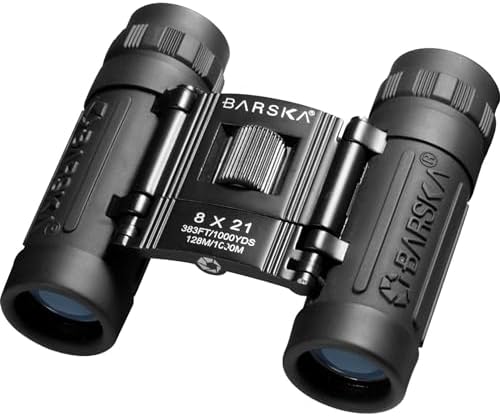 BARSKA Lucid 8x21 Compact Binocular (Black)