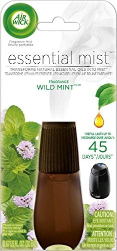 Air Wick Essential Mist, Fragrance Essential Oils Diffuser Refill, Wild Mint, 6ct, Air Freshener