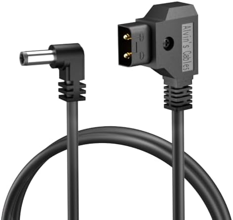 Alvin's Cables Power Tap D-Tap to 2.1 DC 12v Right Angle Cable for Blackmagic Design Video Assist, Atomos Shogun, SmallHD 702 Monitor 60cm|23.6in