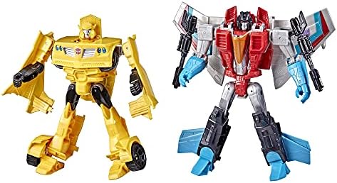 Transformers Toys Heroes and Villains Bumblebee and Starscream 2-Pack Action Figures - for Kids Ages 6 and Up, 7-inch (Amazon Exclusive)