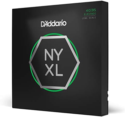 D'Addario Bass Guitar Strings - NYXL Bass Strings - NYXL4095 - Unrivaled Strength, Tuning Stability, Enhanced Response - For 4 String Bass Guitars - 40-95 Super Light, Long Scale