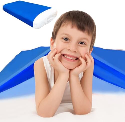 Sensory Sheet for Kids Special Needs Bed Sheet f Breathable and Stretchy (Blue, Twin)