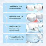 SYNHOPE Water Flosser [Mini Cordless Portable] Oral Irrigator Water Teeth Cleaner pick, Telescopic Water Tank, 3 Modes & IPX7 Waterproof, Home & Travel Water Flossers for Teeth, Braces Bridges Care