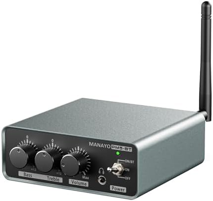 Bluetooth Turntable Preamp, Phonograph Preamplifier with RCA Input, RCA/Bluetooth Output, Vinyl Record Player Preamp with Phono and Line Level Output Switch, 36db/4db Gain