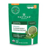 Navitas Organics Superfood+ Greens Blend for Detox Support (Moringa + Kale + Wheatgrass), 6.3oz Bag, 30 Servings — Organic, Non-GMO, Vegan, Gluten-Free, Keto & Paleo.…