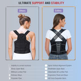 Enthra Back Brace Posture Corrector for Women and Men with Spine Vertical Alignment System, Lower Back Pain Relief, Back Straighter Instant Posture Corrector - Scoliosis