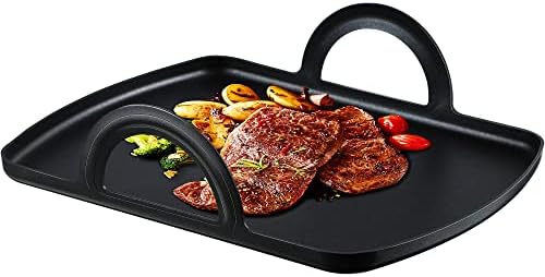 Feekoon Grill Griddle Plate Compatiable with Ninja Foodi Grill with Air Fryer (Model AG300 AG300C AG301 AG301C AG302 AG400 IG301A), Durable Aluminum Griddle, Multifuctional Oven Grill Plate