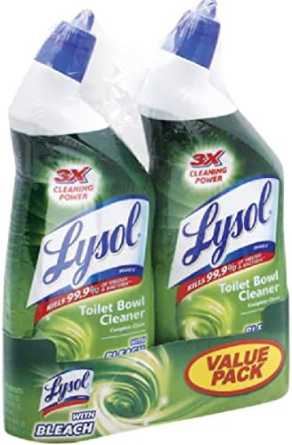 LYSOL Brand Disinfectant Toilet Bowl Cleaner With Bleach, 24 Oz, 2/pack