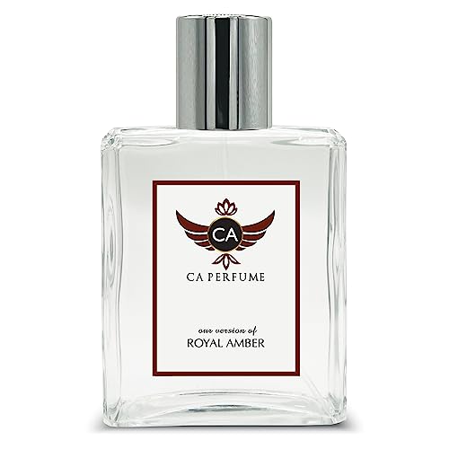 CA Perfume Impression of Royal Amber For Women & Men Replica Fragrance Dupes Eau de Parfum Spray Bottle 3.4 Fl Oz/100ml-X1
